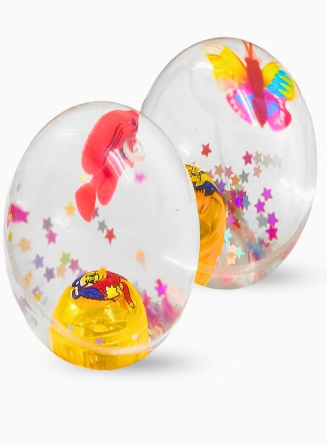 Munmoll Flashing Ball Bouncing Anti-Stress Light LED 70MM Gift Fun Toys for Children Water Bounce Ball Toy Multicolor Light (Water Led Light Boll 2) - Image 1